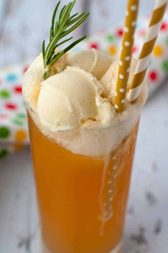 The Ultimate Healthy Kombucha Float. Get a healthy dose of probiotics and enjoy it with your favourite ice cream or gelato. |www.flavourandsavour.com