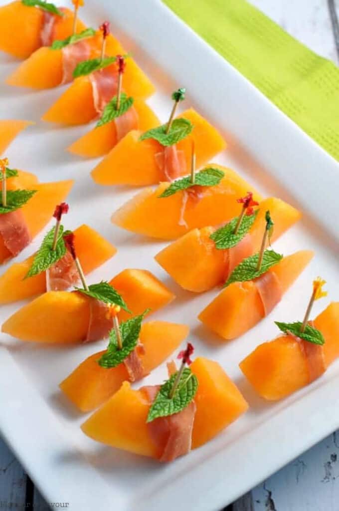 Prosciutto with Melon and Mint an easy Italian appetizer