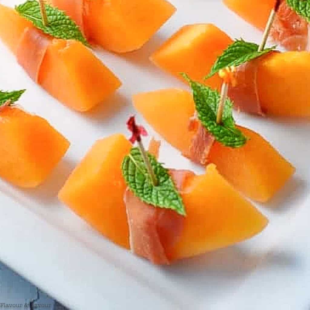 Prosciutto with Melon and Mint an easy Italian appetizer