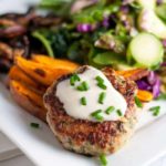 Healthy Open Face Thai Chicken Burgers. Quick and easy and very flavourful! |www.flavourandsavour.com