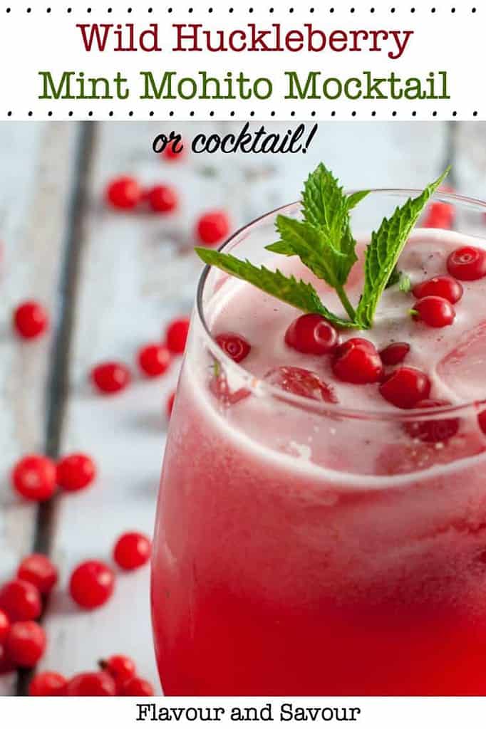 Wild Huckleberry Mint Mohito Mocktail pin