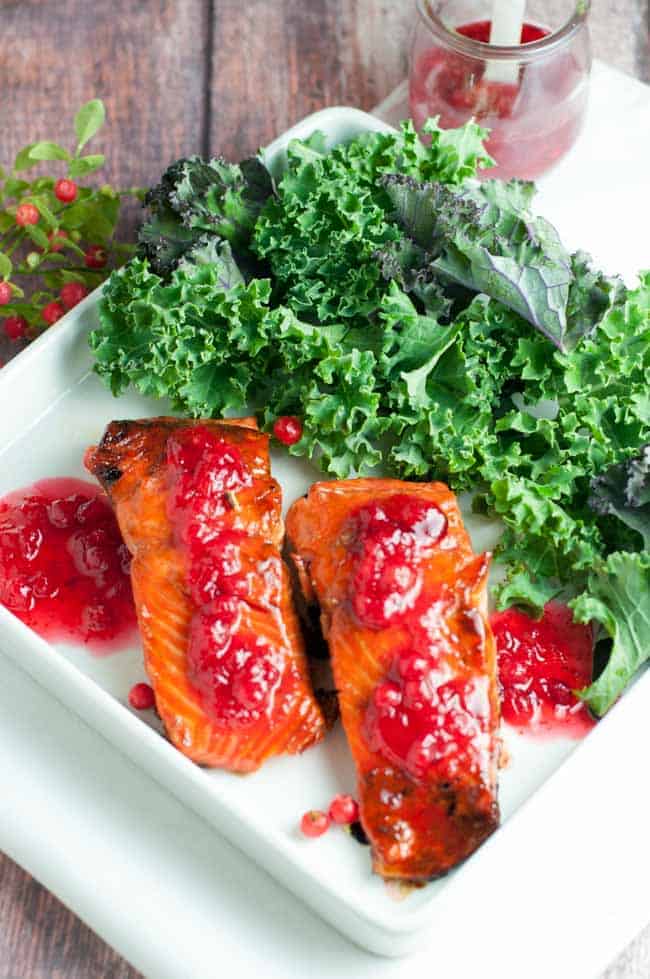 Caramelized Sockeye Salmon with Wild Berry Gastrique |www.flavourandsavour.com