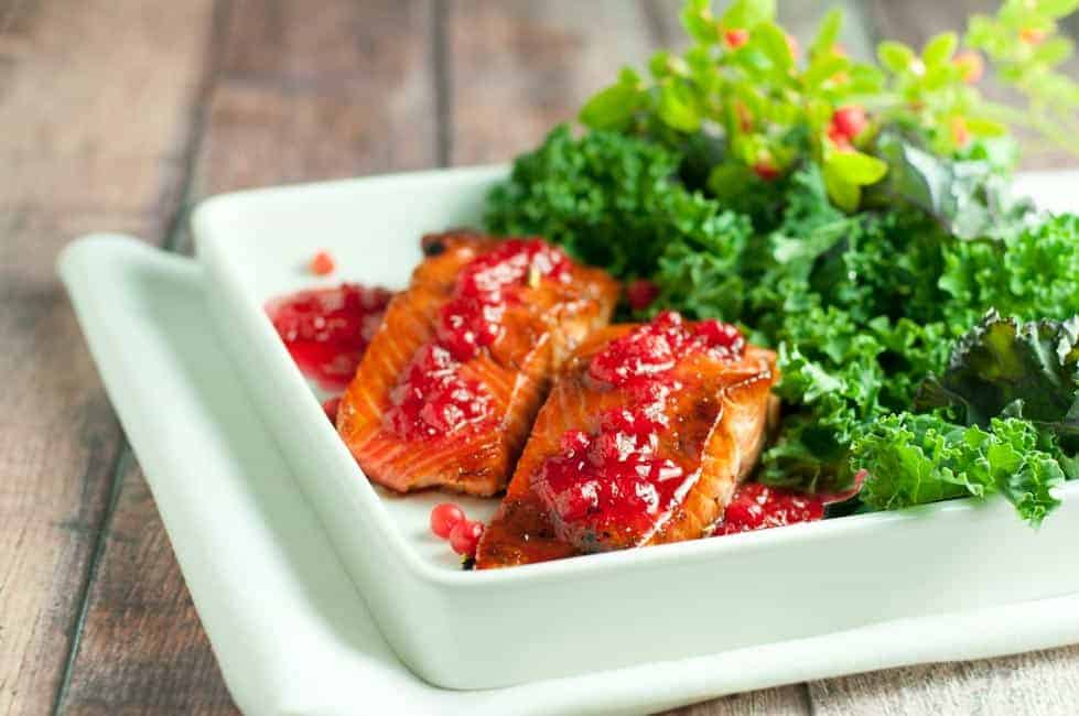 Caramelized Sockeye Salmon with Wild Berry Gastrique