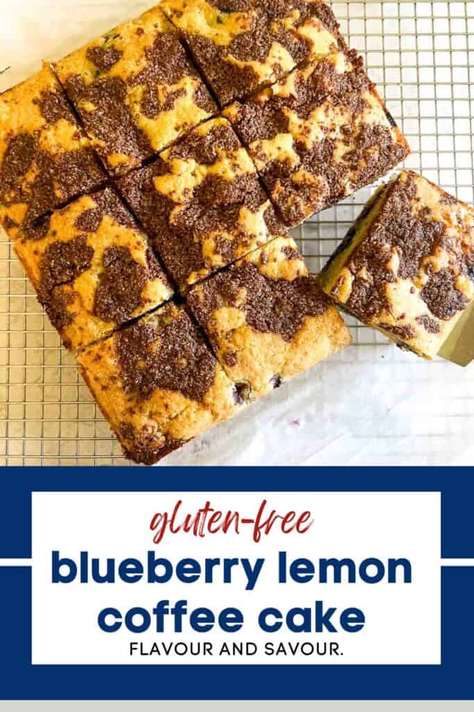 Image and text for Gluten-free Blueberry Lemon Coffee Cake