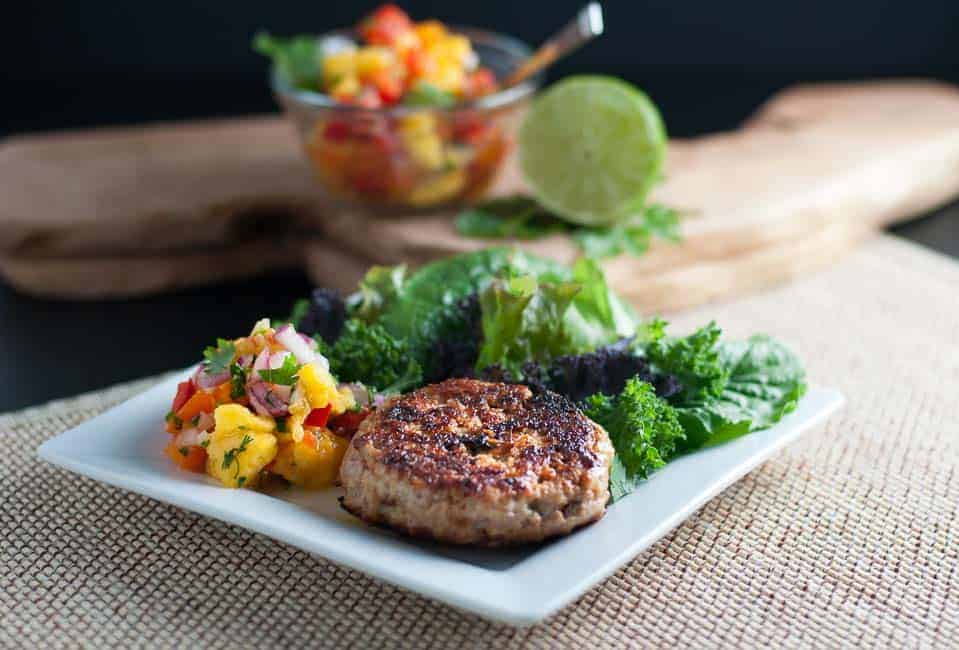 Chipotle Chicken Burgers with Fresh Peach Salsa Flavour and Savour