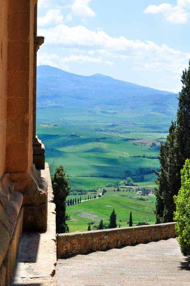 Traveling in the Heart of Tuscany Pienza view