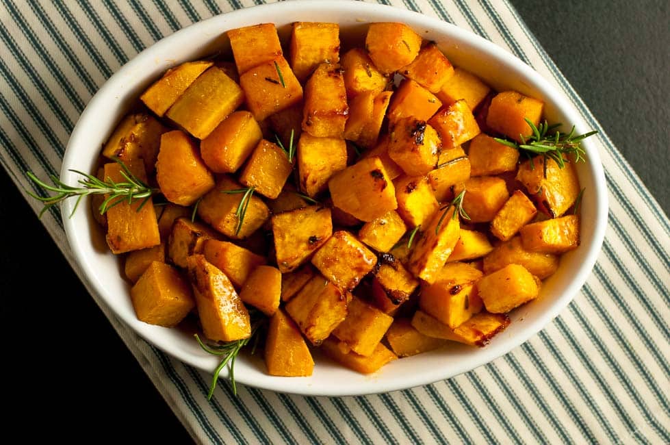 Maple Dijon Roasted Butternut Squash - Flavour and Savour