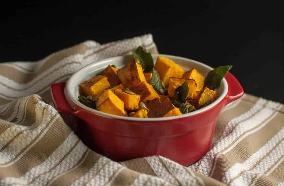 Roasted Butternut Squash with Toasted Sage and Pumpkin Seeds. An easy way to dress up your favourite squash. |www.flavourandsavour.com