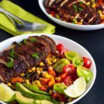 Easy Southwestern Fiesta Baked Chicken Bowl. A complete meal in a bowl, full of the robust flavours of the Southwest. |www.flavourandsavourcom