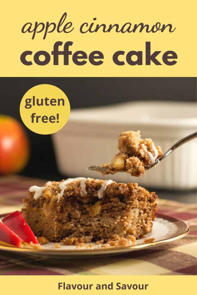PInterest Pin for Apple Cinnamon Coffee Cake gluten-free with text