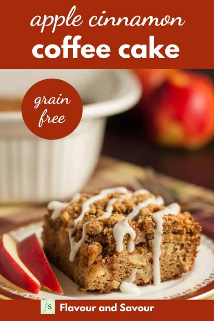 Pinterest Pin for Gluten-free Apple Cinnamon Coffee Cake with text