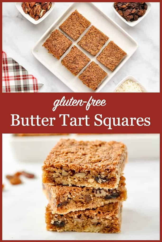 Pinterest Pin for Butter Tart Squares