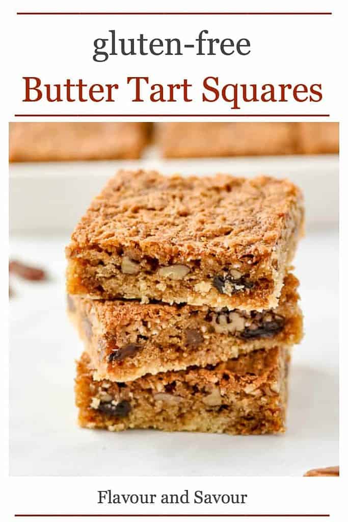 Gluten-free Butter Tart Squares Pinterest Pin 2
