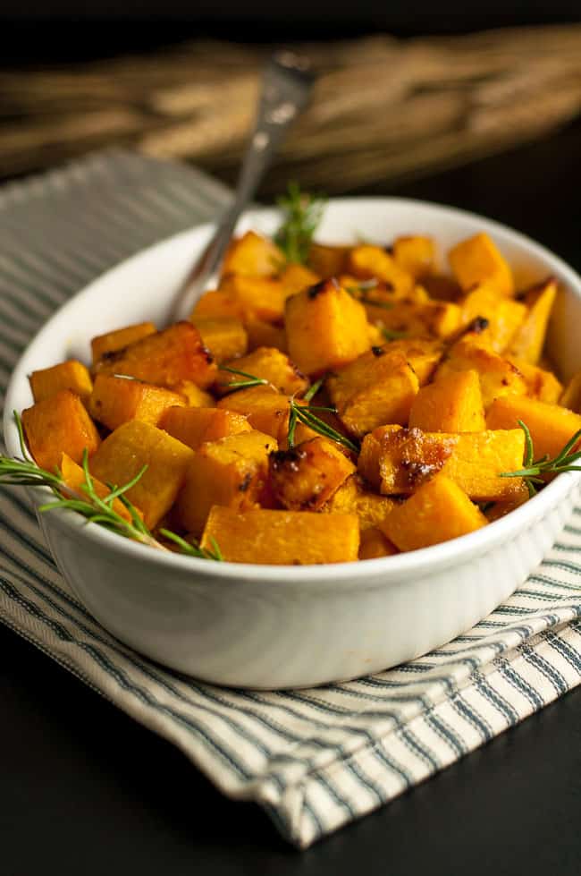 If you like Butternut Squash with fresh rosemary, you'll love this Maple Dijon Roasted Butternut Squash. ’s a little sweet, a little spicy and this crispy Maple Dijon Roasted Butternut Squash is an ideal side dish for a fall or winter dinner. |www.flavourandsavour.com