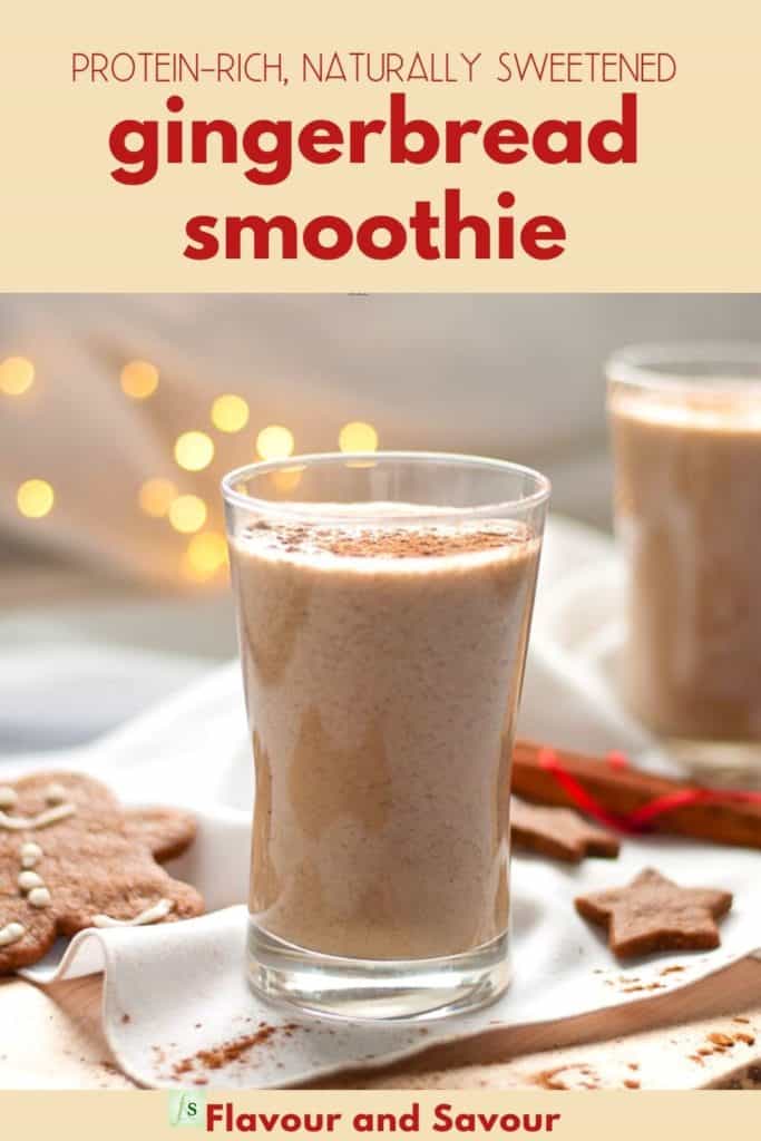 Pinterest pin for Gingerbread Smoothie