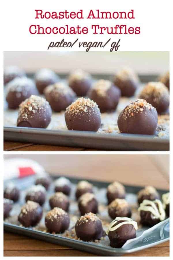 Roasted Almond Chocolate Truffles title