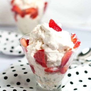 Traditonal Eton Mess. A spectacular, but super simple special dessert made with meringue, whipped cream and strawberries. |www.flavourandsavour.com