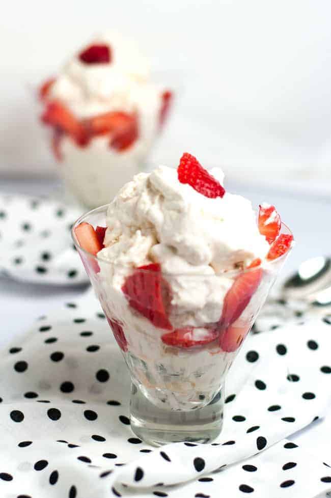 Traditional Strawberry Eton Mess. A spectacular, but super simple special dessert made with meringue, whipped cream and strawberries. |www.flavourandsavour.com