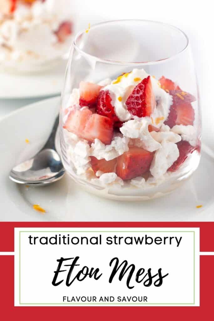 image with text for strawberry Eton Mess