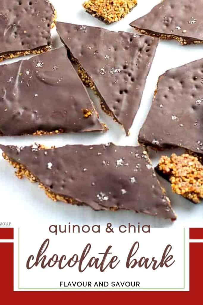 text and image for quinoa chocolate bark