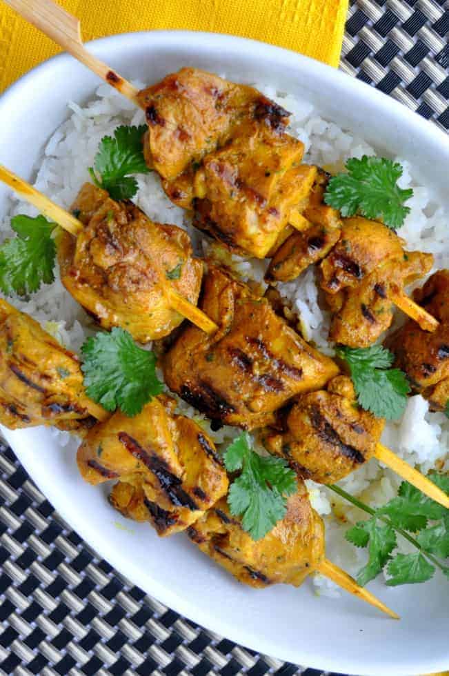Grilled Turmeric Chicken Kabobs