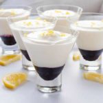 Light Lemon Mousse with Blueberry Sauce