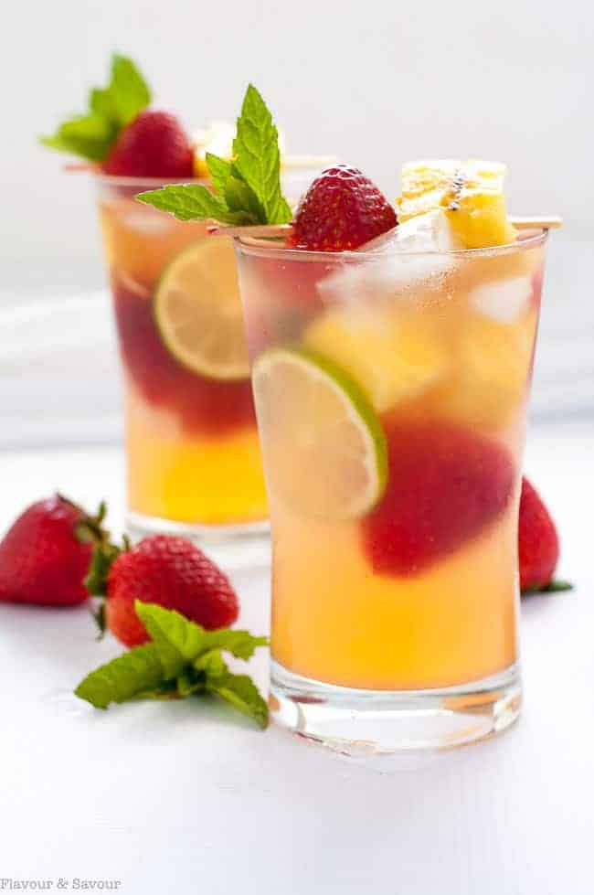 Grilled Pineapple Strawberry Sangria Flavour and Savour