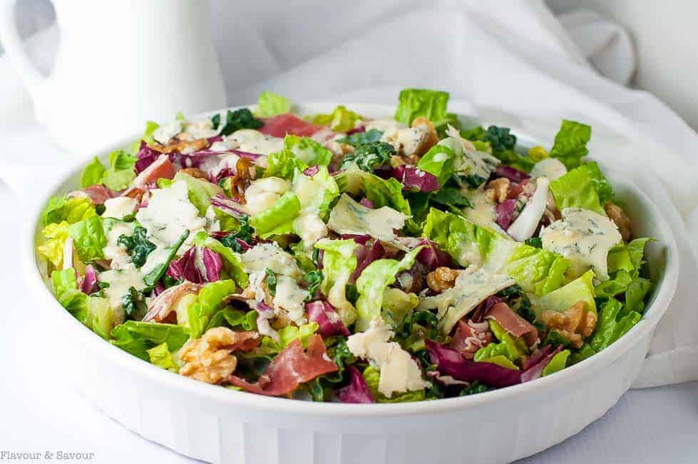 Hearty Tuscan Salad with Creamy Gorgonzola Dressing