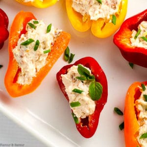 Red Orange and Yellow Stuffed Mini Peppers