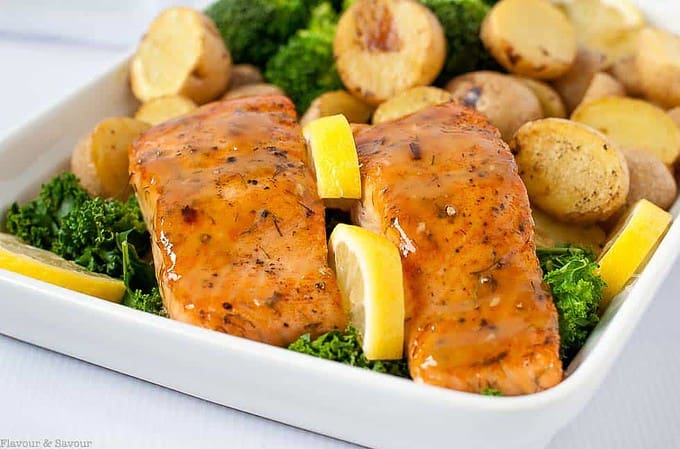 Bourbon Maple Glazed Salmon - Flavour and Savour