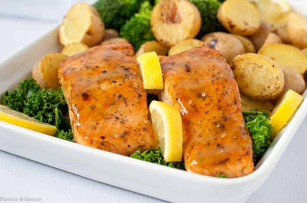 Bourbon Maple Glazed Salmon