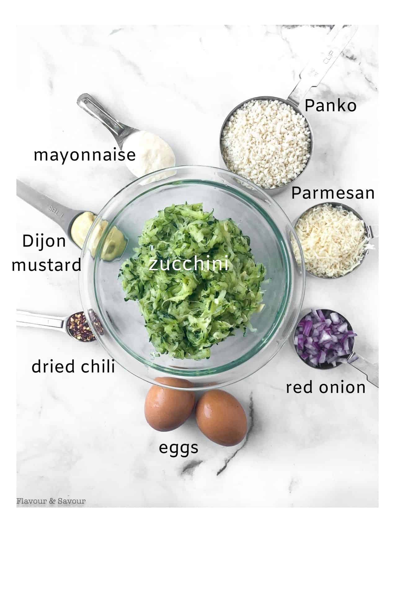 imagem rotuladas de ingredientes para abobrinha rissóis