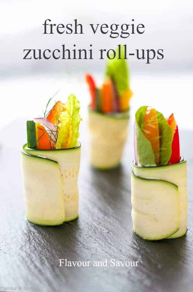 Text Overlay for Fresh Veggie Zucchini Roll-ups