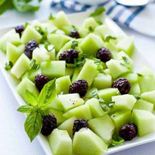 Honeydew Melon for Honeydew Blackberry Basil Salad