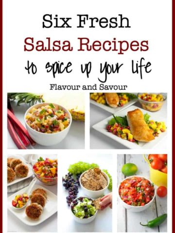 Six Fresh Salsa Recipes to Spice up Your Life. Lots of ideas for different salsa recipes to have as a dip or with fish, chicken or burgers! |www.flavourandsavour.com