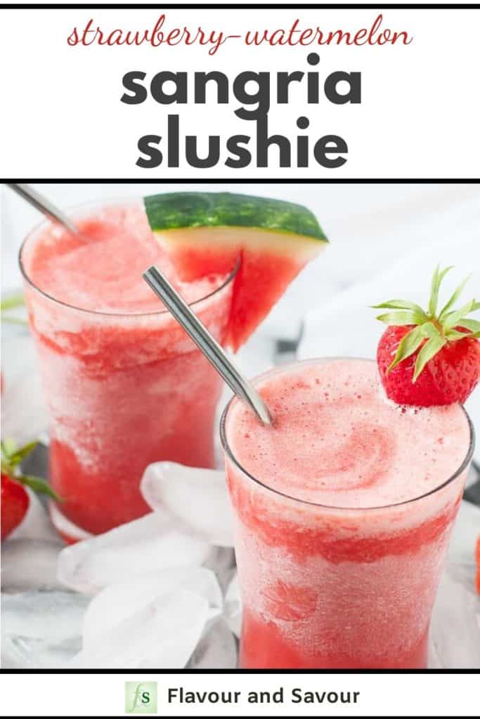 Strawberry Watermelon Sangria Slushie