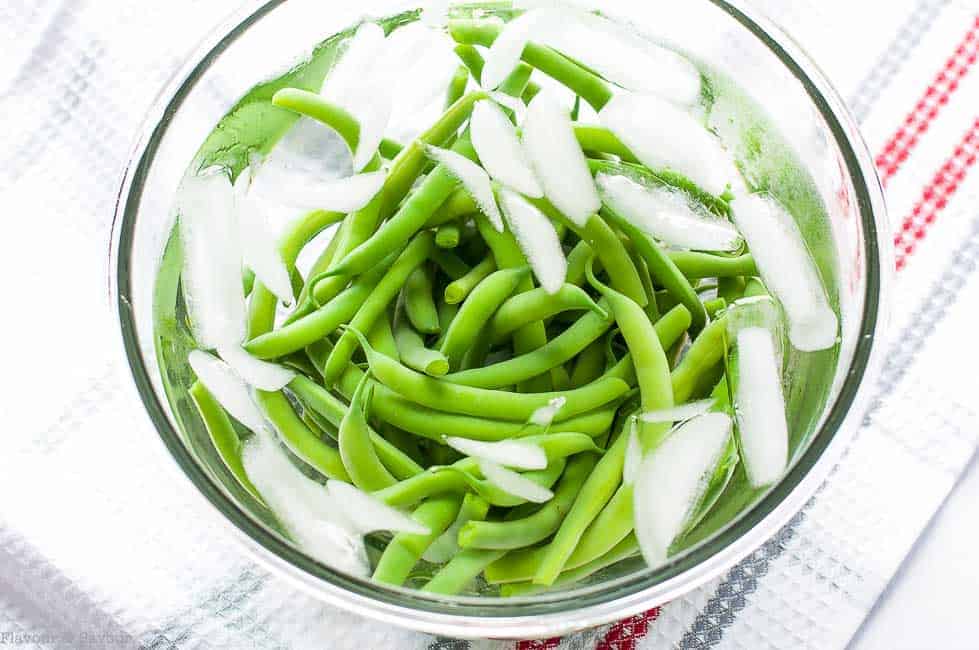 How to blanch green beans for a bean salad
