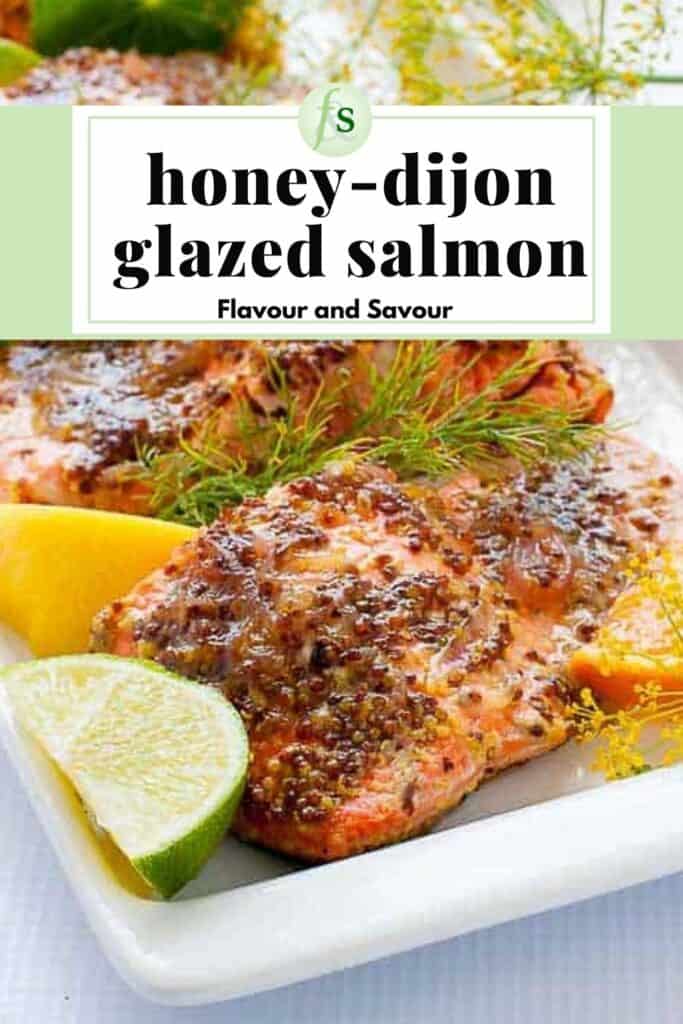 Image and text for Honey Dijon Glazed Salmon in foil