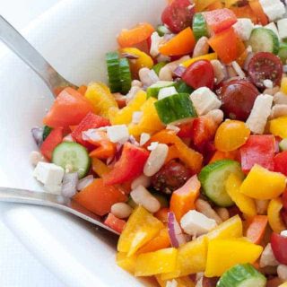 Mediterranean Chopped Salad with Cannellini Beans
