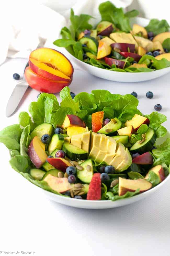 Nectarine Avocado Salad with Smoked Paprika Dressing