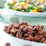 20-minute Caramel Spiced Pecans. Delicious as a snack, as a salad topper, or as a hostess gift! |www.flavourandsavour.com