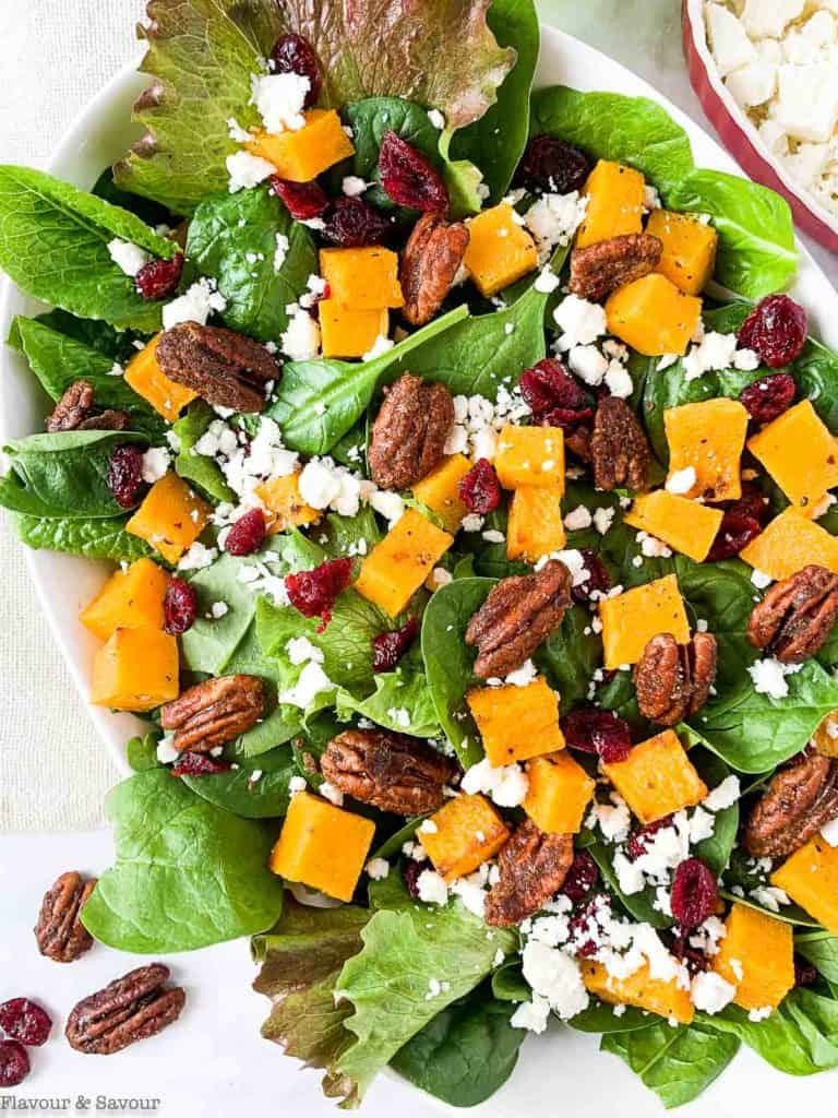 Butternut Squash Salad with Cranberries and Feta Flavour and Savour