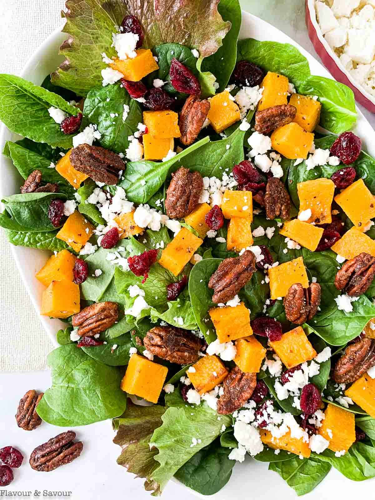 Butternut Squash Salad with Cranberries and Feta Flavour and Savour