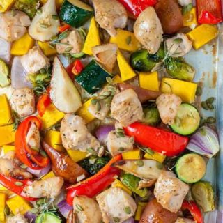 Maple Garlic Chicken Sheet Pan Dinner