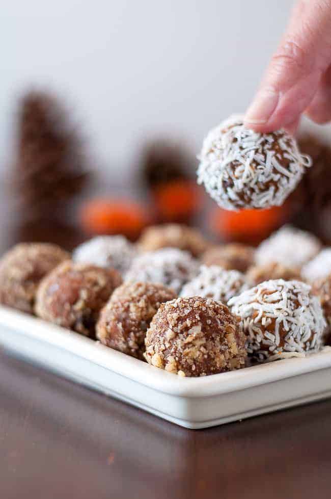 Peanut Butter Chocolate Pumpkin Energy Balls