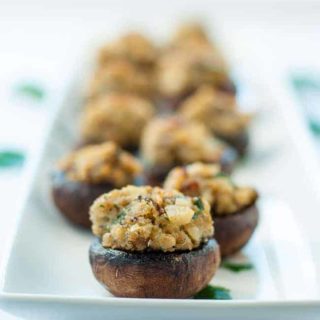 Garlic Lovers' Blue Cheese Stuffed Mushrooms
