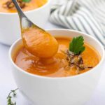 A warm bowl of Instant Pot Carrot Ginger Soup with Apple is always popular on a chilly day