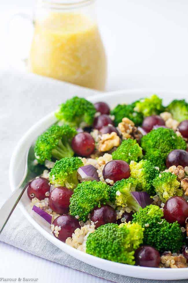 Broccoli Quinoa Salad with Sesame Miso Dressing Flavour and Savour