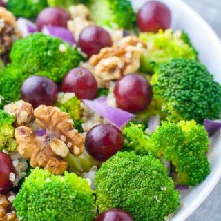 Broccoli Quinoa Salad with Sesame Miso Dressing