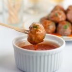 Spicy Thai Turkey Cocktail Meatballs with Dipping Sauce